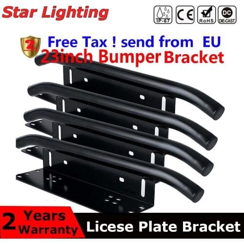 Universal Bull Bar Front Bumper License Plate fog Light Mount Bracket SUV Lamp Holder Off Road LED Light Bar Aluminum