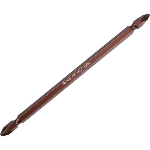 Uxcell PH2 Magnetic Phillips Double Ended Screwdriver Bits, 1/4 Inch Hex Shank 5.91-inch Length S2 Reddening Power Tool