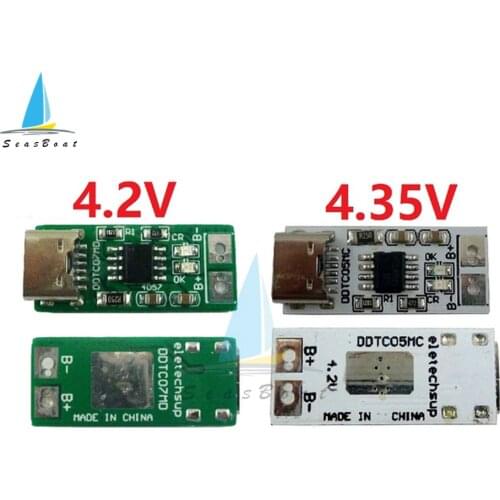 1A 4.2V 4.35V Type-C Li-ion Lithium Battery Charging Board Charger Module Reverse Connection Protection for Lithium Battery