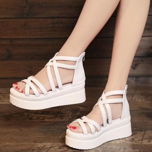 Womens Sandals Summer Thick Heel Bottom High Heels Slipper Fashion Footwear