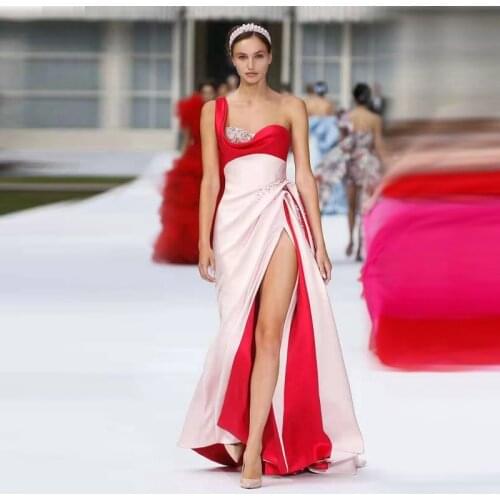 2019 New Arrival Women Fashion Show Sequin Long Dress Elegant One Shoulder Party Cocktail Outfit Celebrity Women Gowns Wholesale