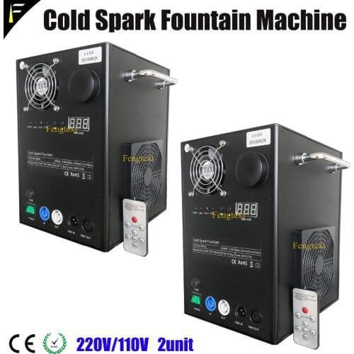 2units 2CHS DMX512 Electric Spark Cold Fire Fountain Device Sparkle Spark Ejector Sparkler Touchable Machine Indoor Stage Effect