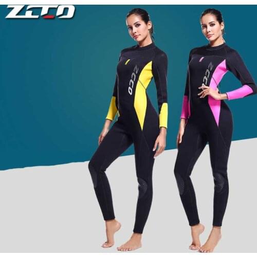2019 New Neoprene 3mm Full Body Women Swimming Wetsuit dive suit Color Diving Snorkeling Swimming Water Sport Equipment