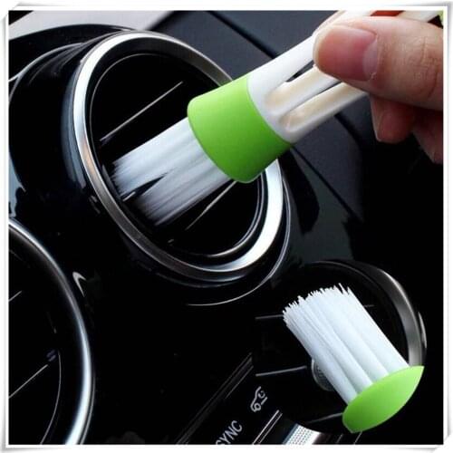 2In1 Green Car Cleaner Brush Vent Blinds for Mercedes Benz MB C E ML S SL SLK CLK AMG