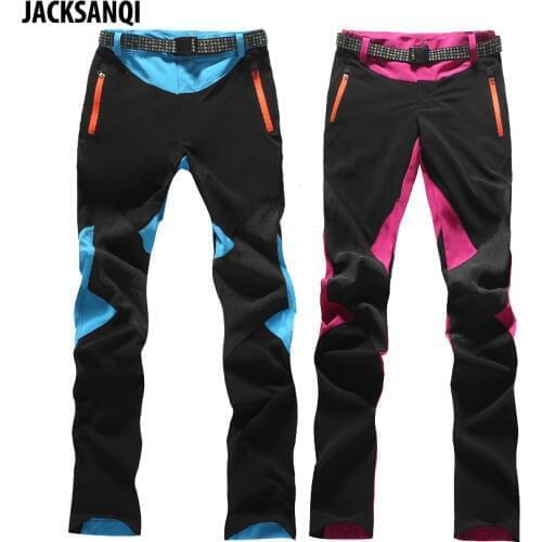 JACKSANQI Summer Womens Quick Dry Pants Hiking Sports Outdoor Trousers Water Repellent Trekking Climbing Female Pants RA097