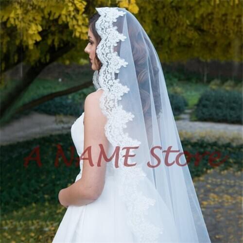 3m Cathedral Long Bridal Wedding Veils Ivory Appliques Edge Velo de Novia Voile de mariee mariage Mantilla Juliet Veil Vintage