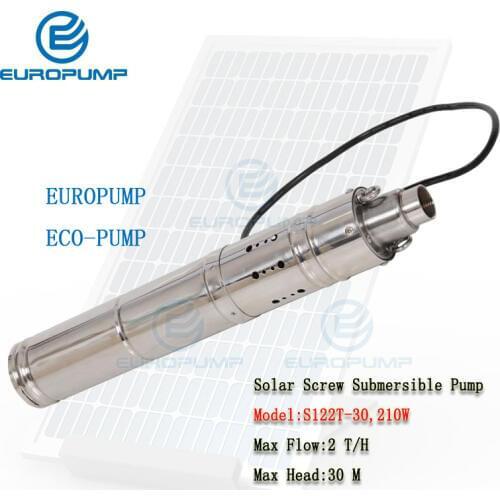 EUROPUMP MODEL(S122T-30) Good design DC 12V 24V popular battery operated solar water pump,brushless deep well submersible pump w