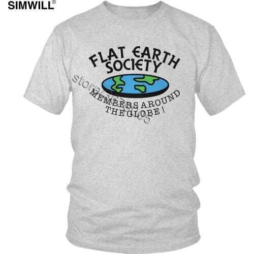 I Believe Flat Earth Society T Shirt Members Around The Globe Tshirt Funny Conspiracy Theory T-Shirt Short Sleeve Cotton Tops