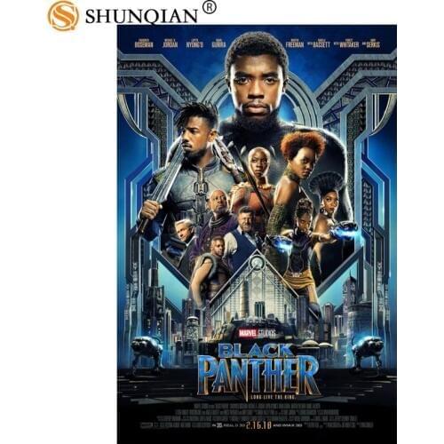 Custom black panther Poster Home Decoration Fashion Silk Fabric Wall Poster Custom Poster Print More Size