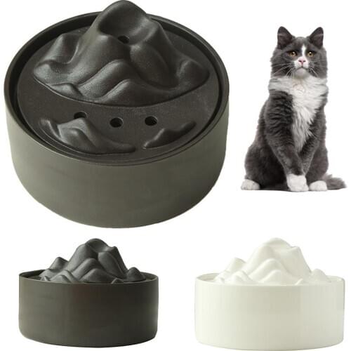 Ceramic Cat Drinker Automatic Circulation Pet Feeder Volcano Fountain Cat Water Fountain Pet Fountain Dog Water Dispenser #CW