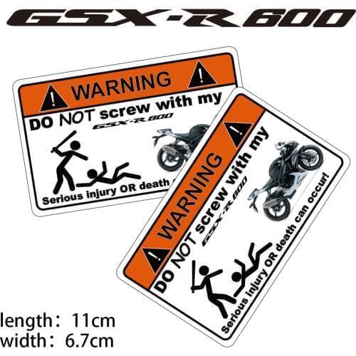 KODASKIN Motorcycle Cheap 2D Creative Warning Sticker Decal for SUZUKI GSX-R 600 GSXR600 gsxr 600