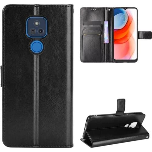 Leather Phone Shell Protective Case Magnetic Flip Phone Cover Lanyard Holder for Moto rola G Play 2021 Phone Protector Shell