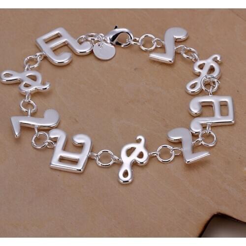 Fashion style beautiful High quality Silver color Jewelry Bracelets women cute wedding Gifts nice H242