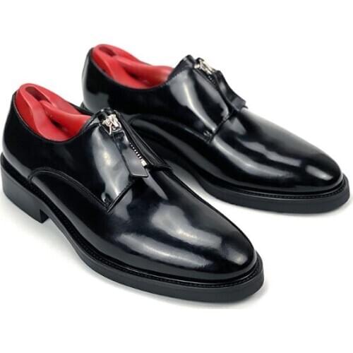 New Style Oxford Slip on Wedding shoeds handmade Genuine leather Casual Shoes for men High Quality Fashion Black men shoes