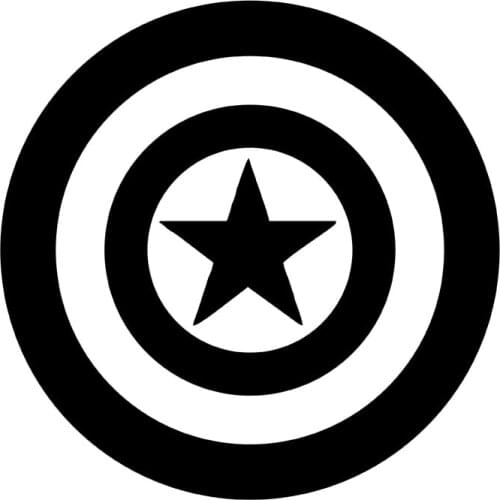 MIGNATIS - Captain Americas Shield Sticker Paste Mural Art Decal For Car Window Loptop Decoration Vinyl Stickers Waterproof Flood