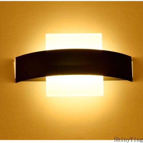 Led Wall Light 3W Half-curved Acrylic Simple Nordic Indoor Interior Wall Sconce Lamp