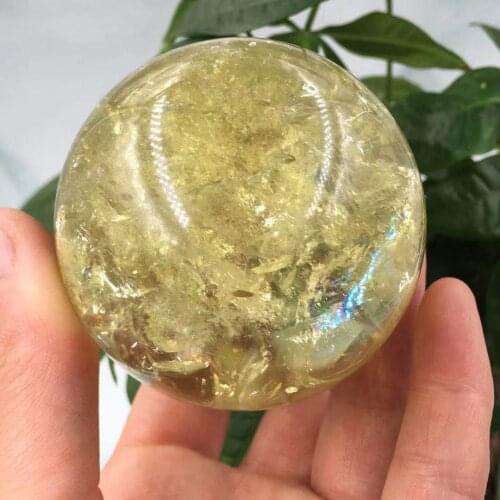 Natuurlijke Topaz Rainbow Quartz Crystal Ball Behandeling Bal