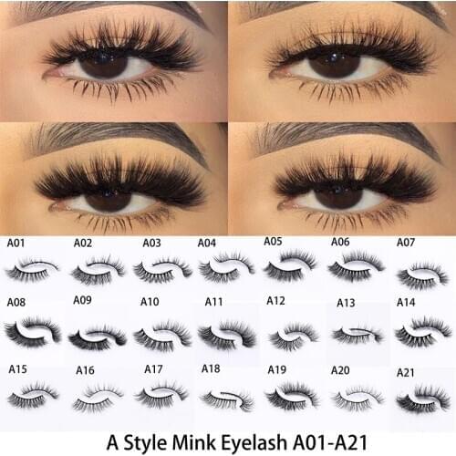 HandMade Mink Eyelashes Wispy Makeup 3D Mink Lashes Natural False Eyelash Long Eye Lashes Extension