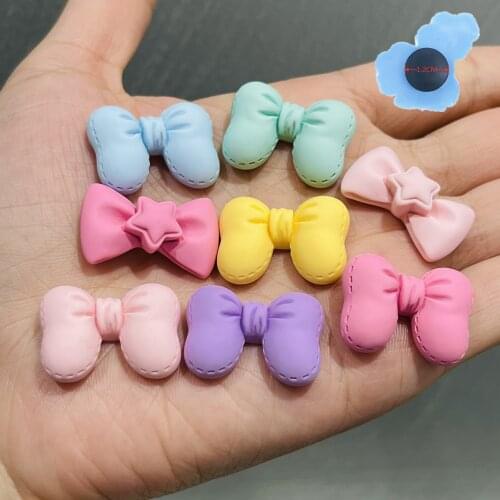 New Arrival 50Pcs Rosette Bow-knot Children Shoes Charms Decorations Shoe Accessories Fit Wristbands Croc Jibz Kids Present