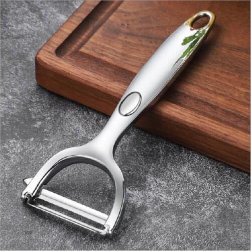 Stainless Steel Peeling Knife Planing Knife Kitchen Zinc Alloy Potato Knife Fruit Melon Household Peeler Scraping Knife