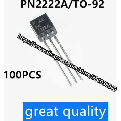PN2222A in-line TO-92 NPN triode transistor 600MA40V (100PCS) PN2222