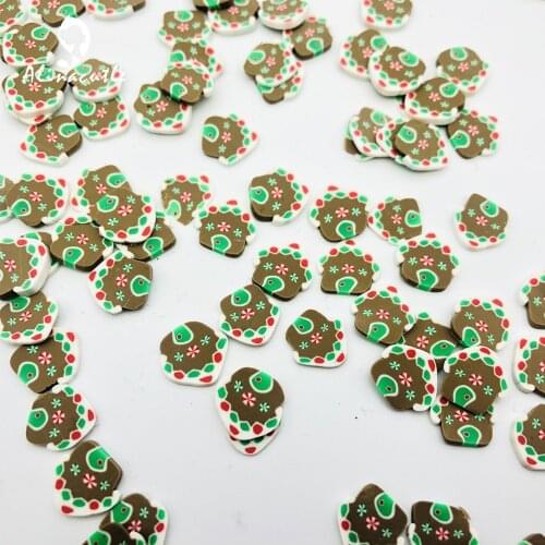 20g 10mm Christmas House Slices Sequins Supplies Nails Art Polymer Clear Clay accessories DIY Sequins scrapbook shakes