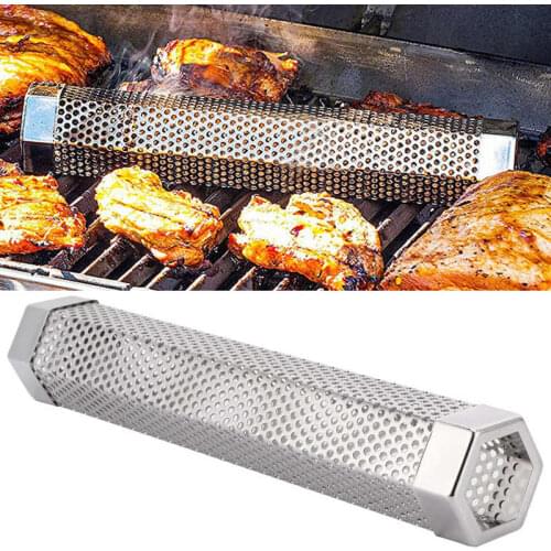 BBQ 304 Stainless Steel Smoker Tube Portable Barbecue Grill Tools for Outdoor Party Accessory Cooking Tools Smoke Generator