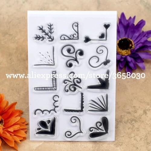 Corner Scrapbook DIY photo cards account rubber stamp clear stamp transparent stamp 10x15cm 8052567