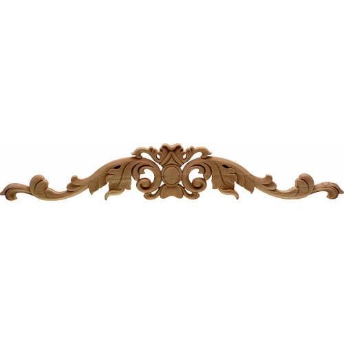 VZLX Creative Wood Carving European Floral Pattern Patch Furniture Door Flower Background Wall Cupboard Decoration ornaments