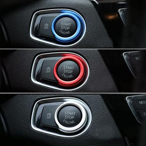 Car Ignition Keyhole Ring Sticker Engine Start Button Ring Decoration Cover Car Stickers and Decals for BMW 1 2 3 4 series X1