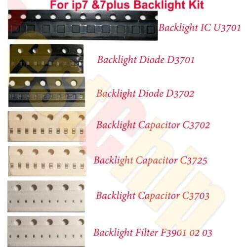 20set/lot IC Chip Diode Filter Capacitor For iphone 7 7plus 7 plus Dim no LED backlight fix kit