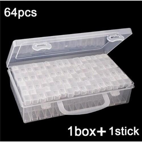 28/56/64/128 Pcs Lattice Diamond Painting Tools Accessories Beads Container Kits Storage Organizer Stone Storage Convenience Box