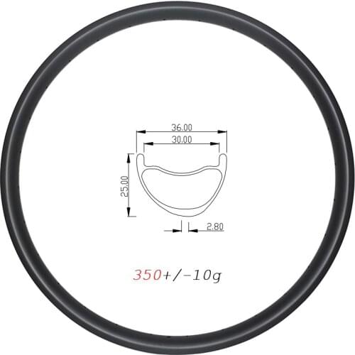 350g SL 650B MTB XC 36mm wide carbon rims 27.5er disc tubeless asymmetric 30mm inner 25mm deep 24H 28H 32H 36H UD matte glossy