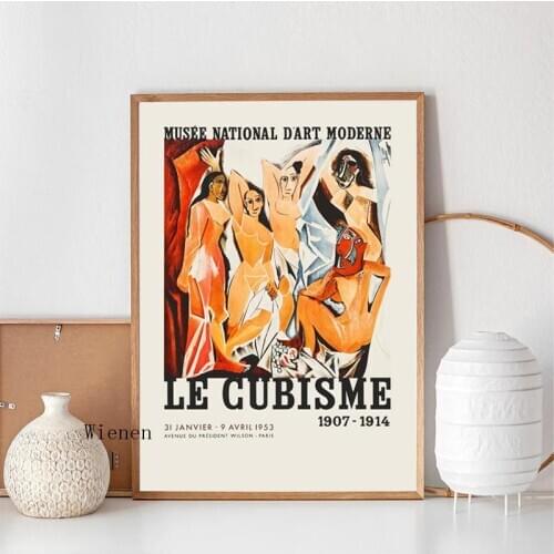 Abstract Picasso Le Cubisme Poster and Modular Artwork Painting Canvas Prints Wall Pictures Living Room Home Decor Frameless