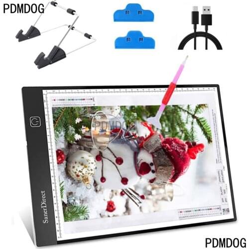 Diamond Painting Cross Stitch Accessories Tool A3 A4 A5 LED Light Pad Tablet Storage 5D Diamond Embroidery with bracket and clip