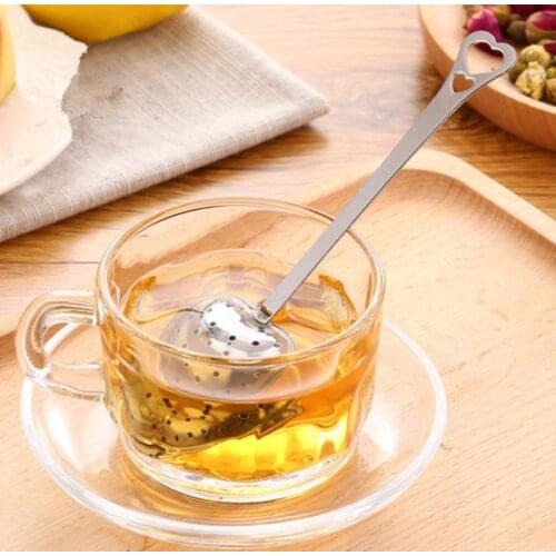 Free shipping 500 pcs/lotHot sale Love Heart Shape Style Stainless Steel Tea Infuser Teaspoon Strainer Spoon SN256