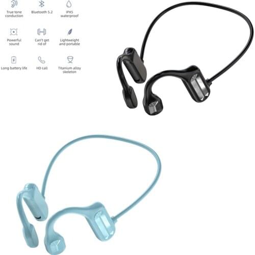For Xiaomi Huawei Apple Wireless Earphone Bone Conduction Bluetooth Stereo Waterproof Earphone Audio Mp3 With Music Microphone