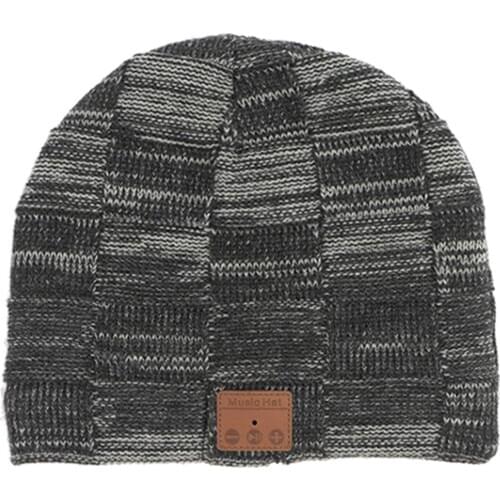 Bluetooth Knitted Beanie Warm Music Knitting Hat Stereo Headphones Headset