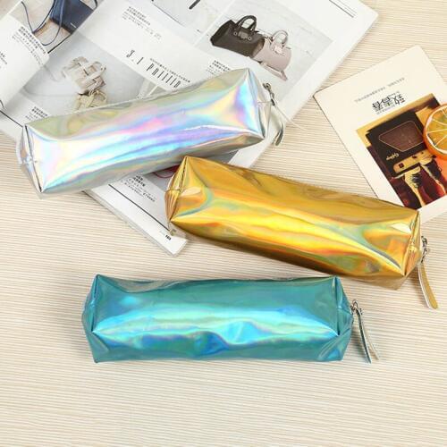 Multicolor Laser School Pencil Cases Kawaii Pencil Bag Pen Case Cute Pencil Box For Girls Boys Korean Stationery