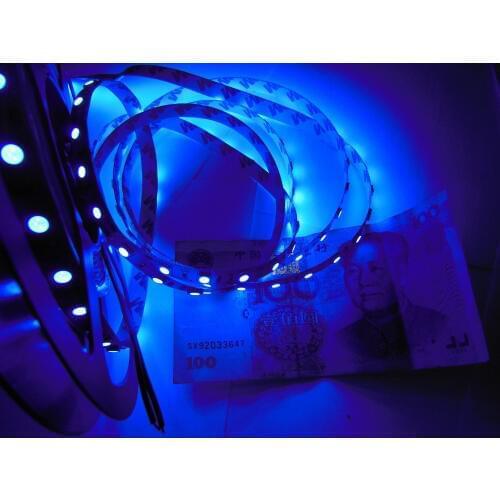 DC12V 3528 UV Ultraviolet purple Non-Waterproof 60led/m Strip lamp for black light