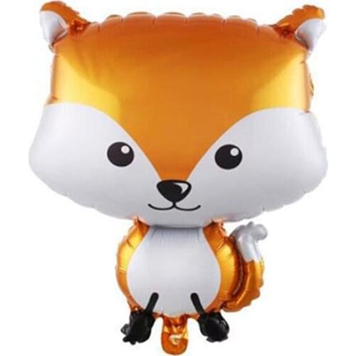 Jungle Animals Aluminum Film Balloon Cartoon Squirrel Fox Hedgehog Baccon Birthday Party Decoration Baby Shower Air Balls