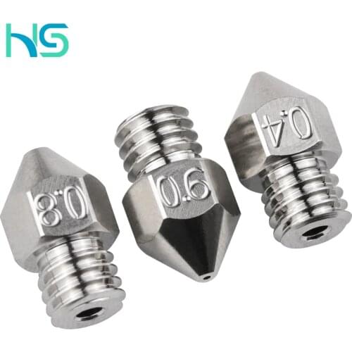 Haldis 3D Swiss MK8 copper-plated nozzle m6 wire 1.75 mm filament for 3 d printer coil, CR10, encoder 3, etc