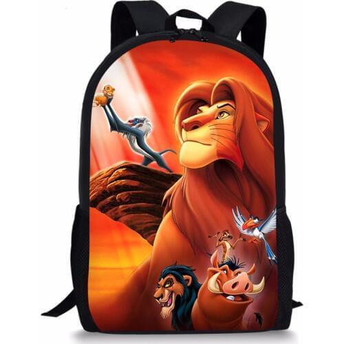 HaoYun Fashion Childrens Backpack The Lion King Prints Pattern Girls School Book-Bags Womens Multi-functional Travel Backpacks