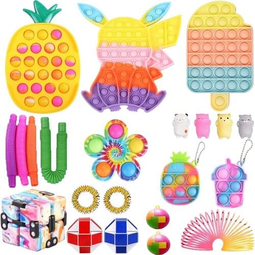 Fidget Toy Pack Children And Adults Stress Relief And Anti-anxiety Tools Stress Relief Toy Set Fidget Advent Calendar Cheap Free