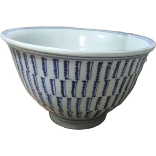 Antique porcelain collection, Republic of China blue and white longevity bowls