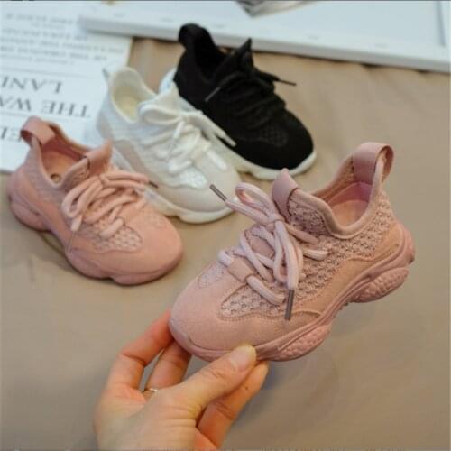 2021 New Spring/Autumn Children Shoes Unisex Toddler Boys Girls Sneaker Mesh Breathable Fashion Casual Kids Shoes 21-30