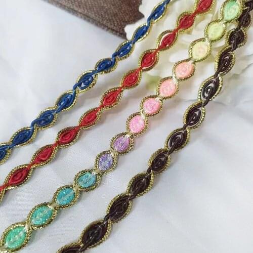 1Yards Latest Silver Gold Lace Fabric 1cm Ribbon Applique Cord Lace Trim Guipure Curtain Ribbons Sewing Trimmings dentelle LT37