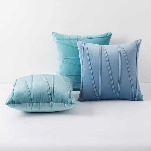 Square Pillow Cases Velvet Decorative Throw Waist Cushion Cover Soft Bed Sofa Pad Lover Couple Gift Home Decoration 45*45cm D30