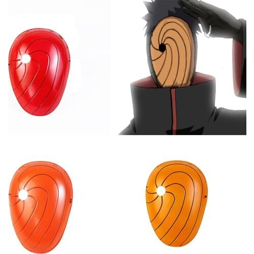 Hot Japanese Style Anime Uchiha Obito Cospaly Men The Masks Halloween Christmas Masquerade Plastic Facial Mask Fans Collection