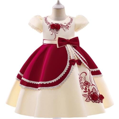 Pretty Girls Dress Birthday Party Princess Dress Lace Kids Ball Gown Elegant Dress Cute Casual Dress Size 4-10T